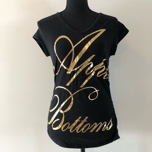 Women’s Apple Bottoms Y2K Black and Gold Graphic short sleeve top size L
